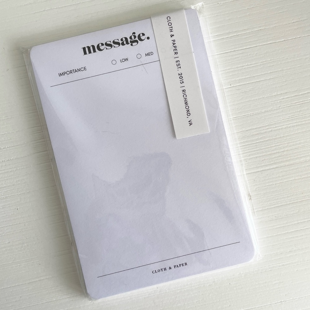 Cloth & Paper Message Notepad - Picture 2 of 2